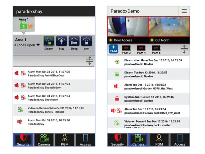 INSITE GOLD - MOBILE APPS FOR PARADOX ALARM 3 insite gold screenshoot mobile apps