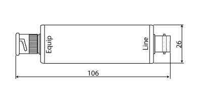 CP-CCTV - CCTV Video Line Surge Protector 2 cp cctv dimensions