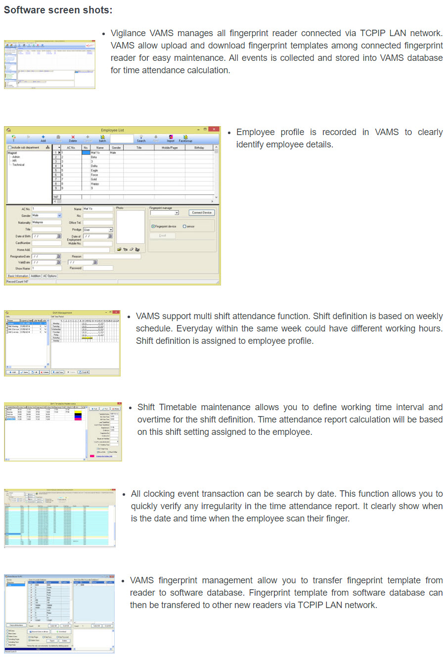 VAMS - SOFTWARE 1 software