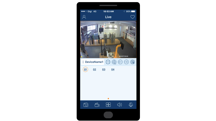CCTV live view for mobile