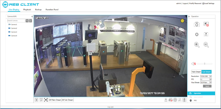 CCTV live view