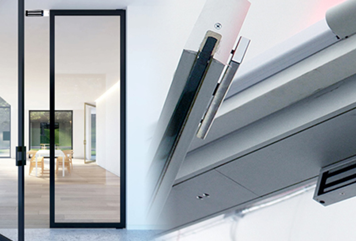 Door with EM lock features