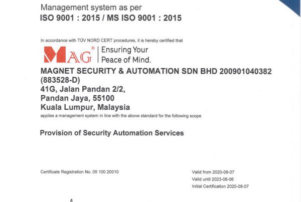 WE ARE NOW ISO9001:2015 CERTIFIED 11 ISO certificate