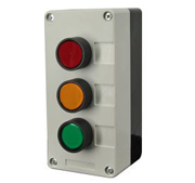 Triple push button with stop up and down features enhances manual control as part of gate accessories.