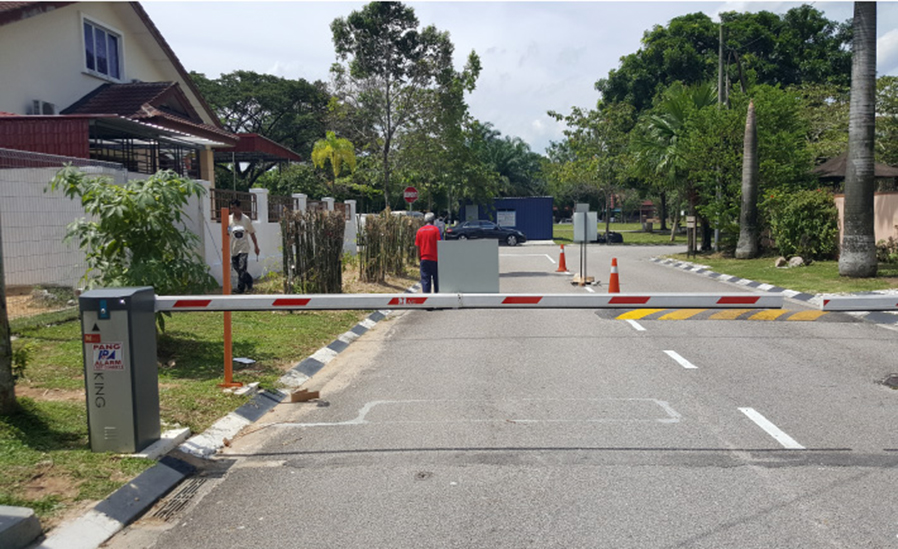 Malaysia barrier gate installation
