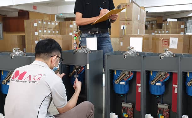 Picture of the technician doing QC 2 1