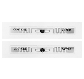 Durable UHF proximity access tag offering anti-tear protection and printed serial tracking for security.
