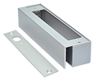 EL250BR-A bracket is used for installing electronic door locks like the EL250 on frameless glass doors with gusset plate support.